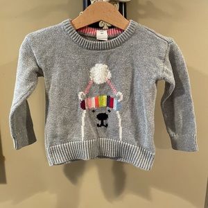 12-18 mo. Crazy stripe Baby Gap polar bear sweater